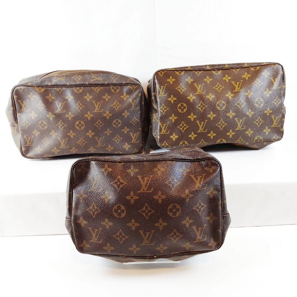 Louis Vuitton Brown Monogram Toiletry Bag Trio